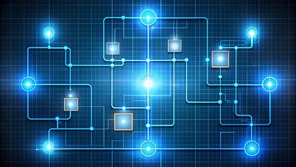 Gridlock to Gridflow: A Schematic Depicting the Efficiency of Optimized Electricity Distribution  AI generated