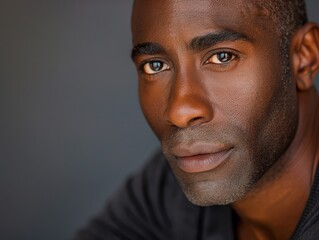 Fototapeta premium Confident African American Man Posing Against Solid Background
