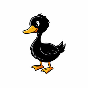 recommend clip art: Duck Cartoon black art vector