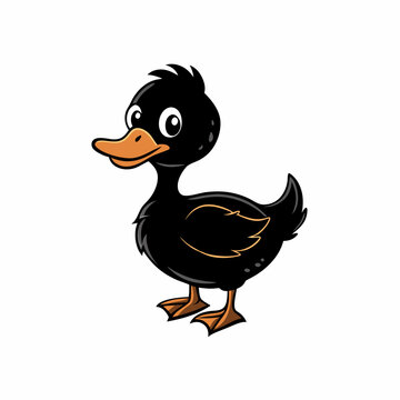 recommend clip art: Duck Cartoon black art vector