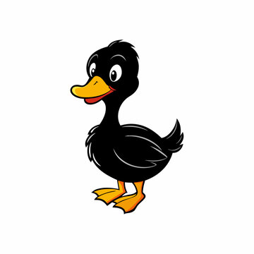 recommend clip art: Duck Cartoon black art vector