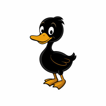 recommend clip art: Duck Cartoon black art vector