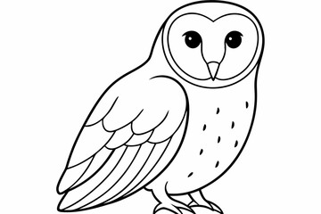 Barn Owl Vector Illustration - Printable Graphics Design