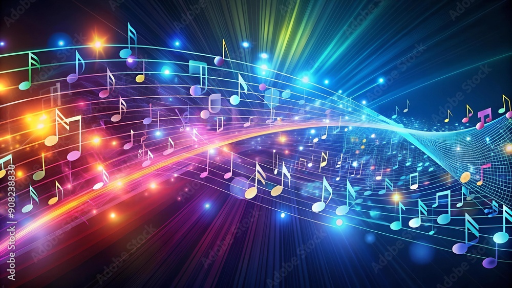 Poster digital symphony: a visual representation of online streaming generative ai