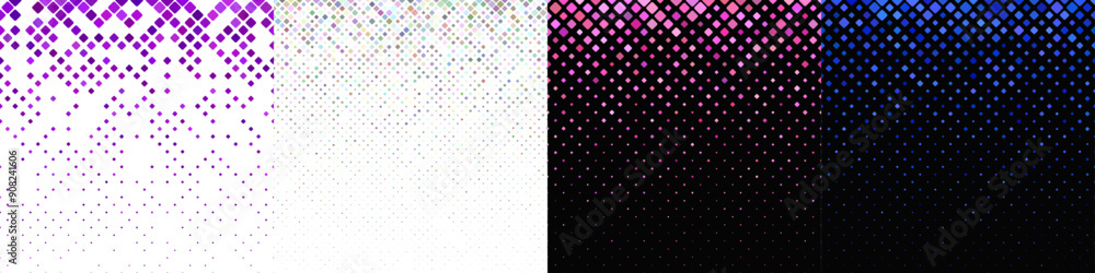 Poster abstract diagonal square pattern collection