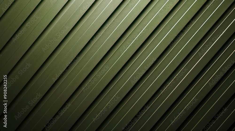 Poster abstract diagonal pattern of dark green stripes with subtle texture