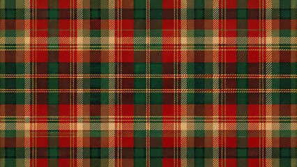 Classic Tartan Pattern in Red and Green Plaid Design