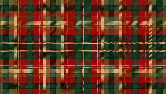 Classic Tartan Pattern in Red and Green Plaid Design