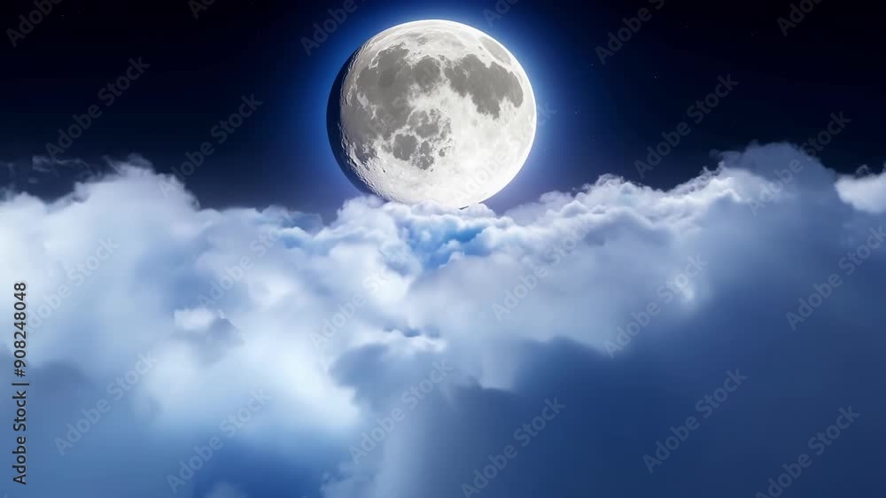 Poster the clouds appear to be made of shimmering silver as they catch the ethereal glow of the moon.