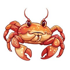 Fototapeta premium Crab Cosplay animal fashion cartoon isolated whitebackground 16:9