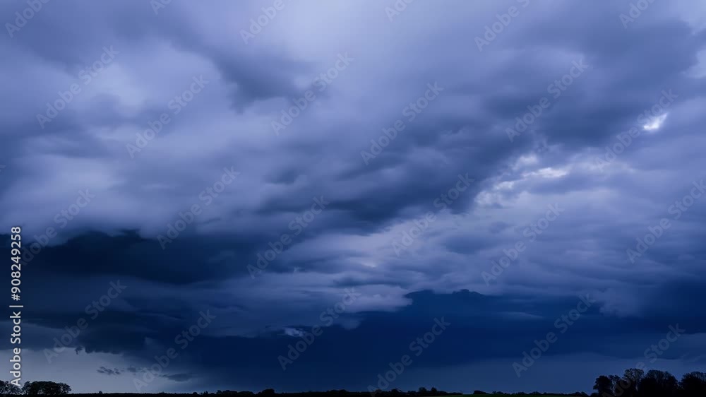 Aufkleber a deafening crack of thunder echoes through the sky as the rolling storm clouds collide in a clash o