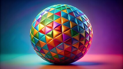 Abstract Geometric Sphere Symphony: A Playful Blend of Colors and Shapes  Generative AI