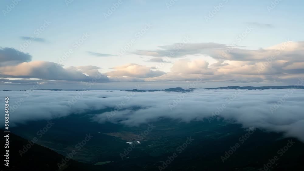 Poster the scene is both peaceful and aweinspiring with the clouds above blending seamlessly into the endle