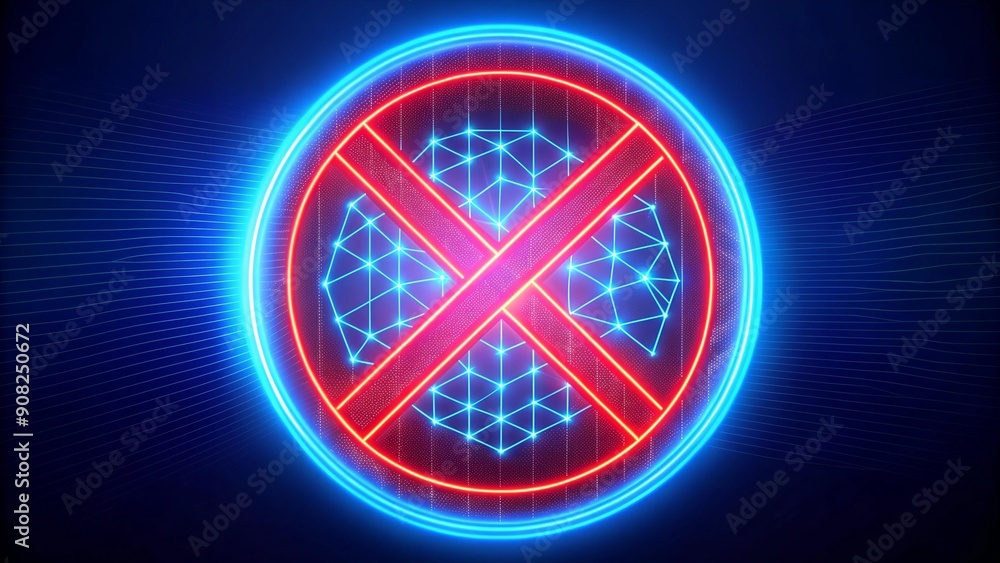 Poster the ai enigma: a glowing warning against uncontrolled artificial intelligence ai generated