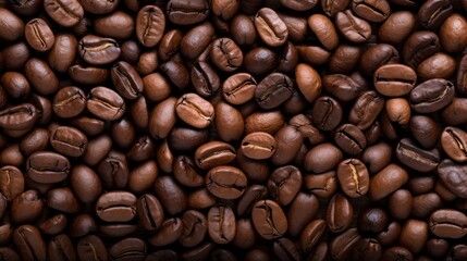 Fototapeta premium Coffee beans as a background or texture