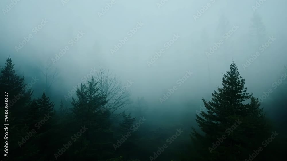 Poster as the dense fog envelops the forest the only sound is the soft crunch of leaves underfoot and the o