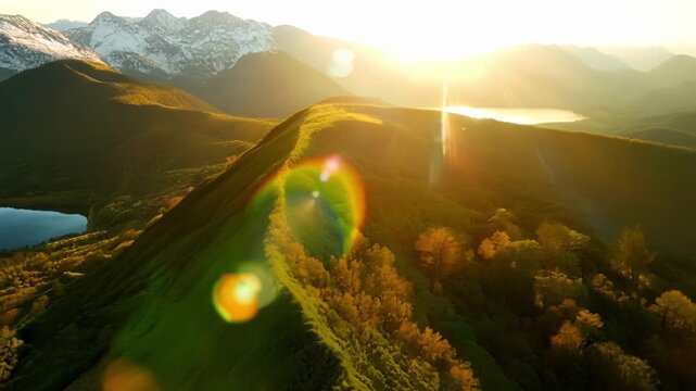 The beauty of Earths natural landscapes highlighted by the suns warm and gentle light create a breathtaking scene that reminds us of our connection to the world.