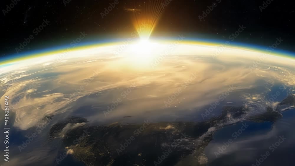 Poster a hazy glow blankets the edge of the earth signaling the transition from day to night.