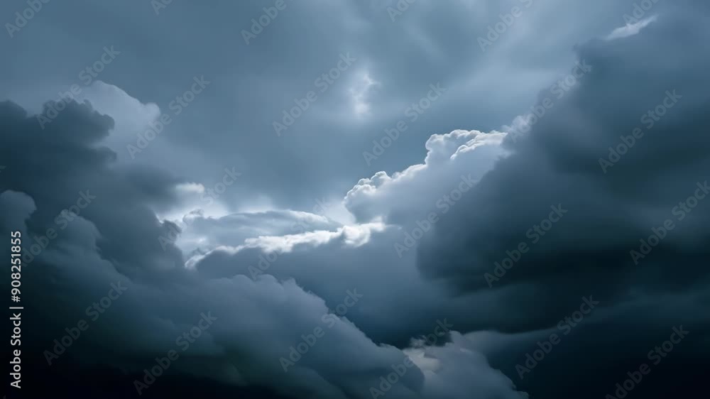 Poster a closer look at the intricate structure of a powerful storm system with layers of dark and light cl
