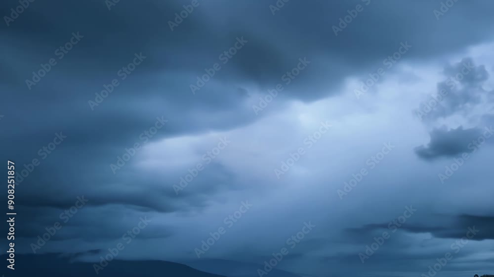 Poster a timelapse video capturing the rapid movement and changing shapes of storm clouds as they pass over