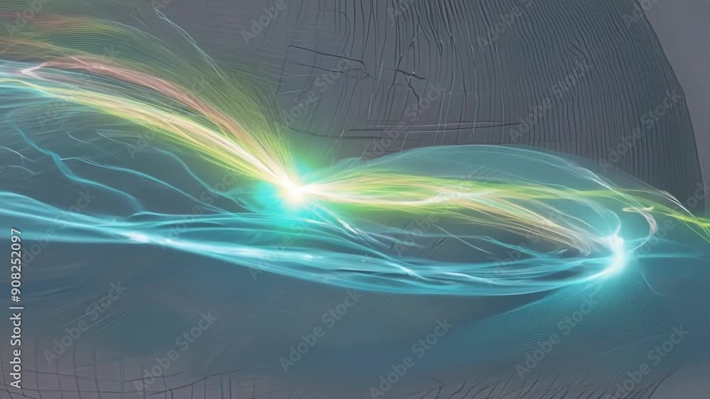Poster an illustration of how the magnetic field shapes and directs the flow of charged particles in the io