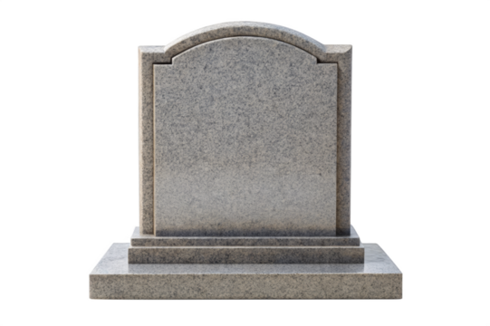Grey tombstone clipart isolated