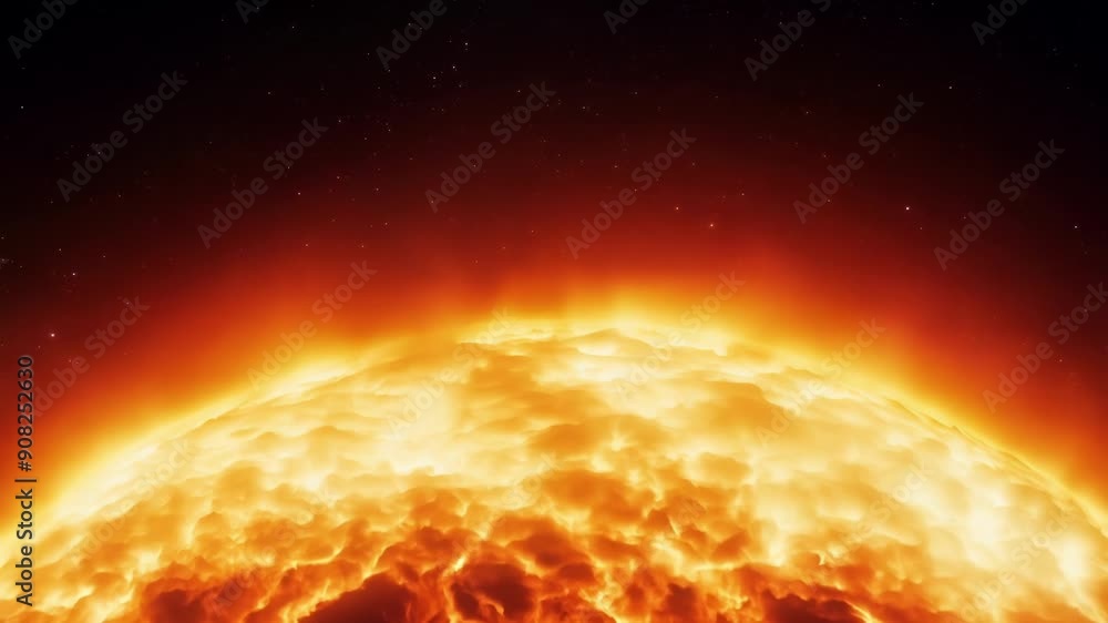 Poster the suns surface glows with intense heat as multiple solar flares erupt simultaneously creating a da
