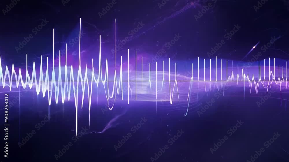 Poster a closeup shot of radio waves being reflected and distorted by the turbulent layers of the ionospher