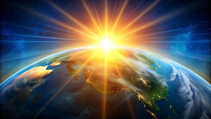 The Sun's Embrace: A Warm Glow of Light and Life  AI Generated