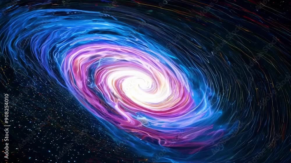 Poster a mesmerizing display of the colorful pulsating cosmic background radiation providing a glimpse of t