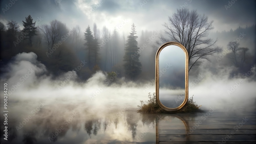 Poster the foggy mirror: a reflection of hidden truths in the mist generative ai