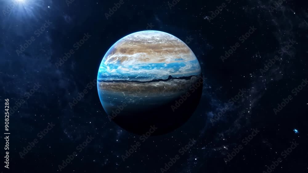 Poster the camera zooms in on the outer planets revealing their unique characteristics and features as they