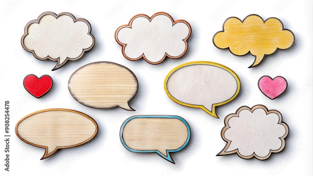 Poster hand-lettered speech bubbles with personalized and authentic quotes ai generated