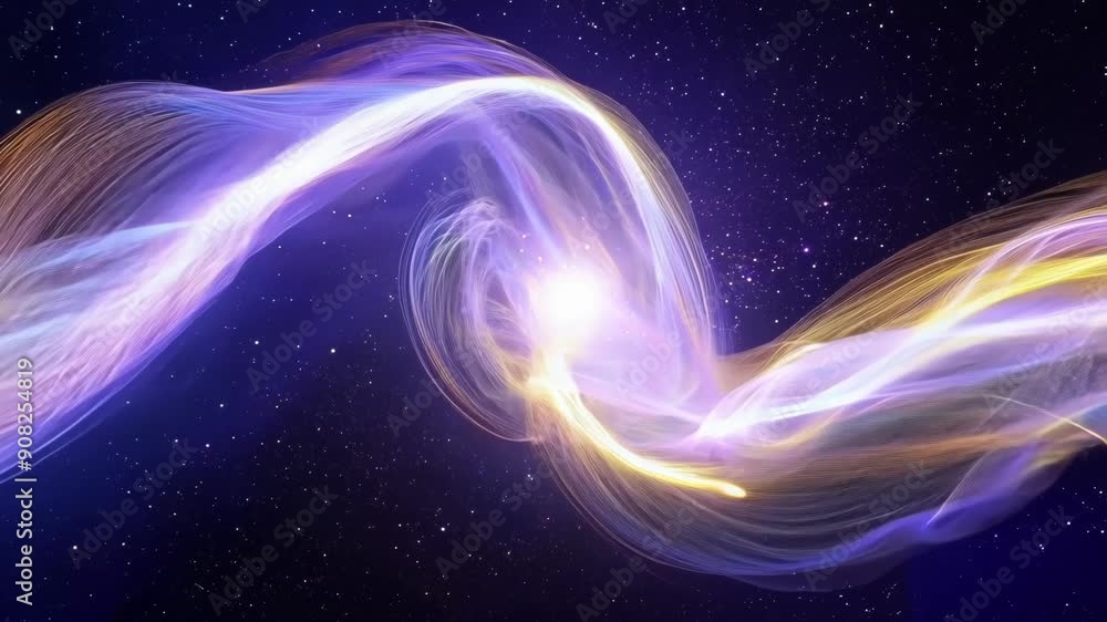 Poster a breathtaking view of wispy tendrils merging and colliding creating a dazzling display of celestial