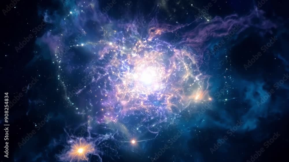 Poster mesmerized by the celestial fireworks of stars exploding and dying leaving behind stunning remnants 