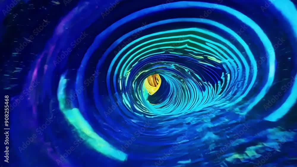 Poster the camera zooms through a spiraling tunnel of everchanging visuals creating a sensation of being ca