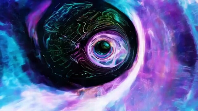 A dizzying exploration of the spacetime continuum as the camera flies through twisted tunnels and layers of distorted reality.