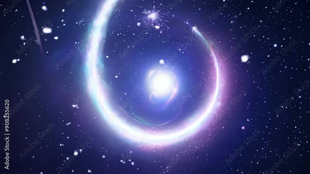 Poster a celestial light show pulsing with energy and magic inviting us to lose ourselves in the vastness o