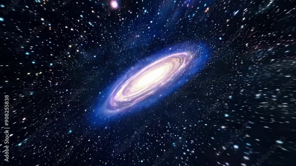 Poster feel the rush of wind as you zoom through a cosmic tunnel passing by distant nebulae and shimmering 
