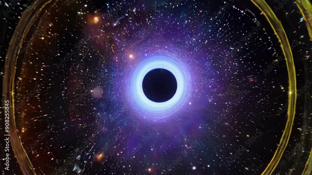 Poster a hypnotic experience as you navigate through a pulsating tunnel of cosmic light surrounded by an in