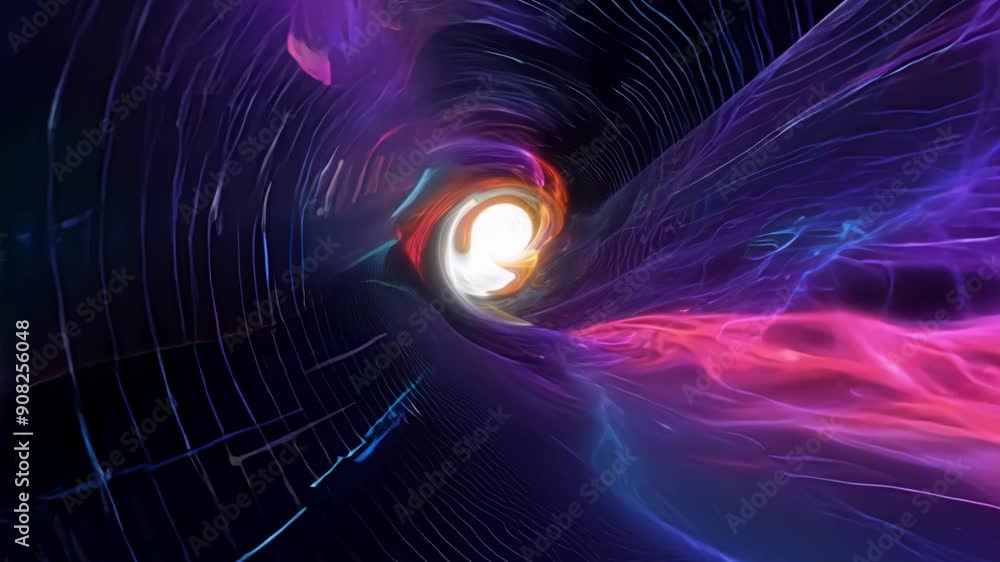 Poster a harrowing journey through the heart of a spiraling vortex where time and space seem to warp and be