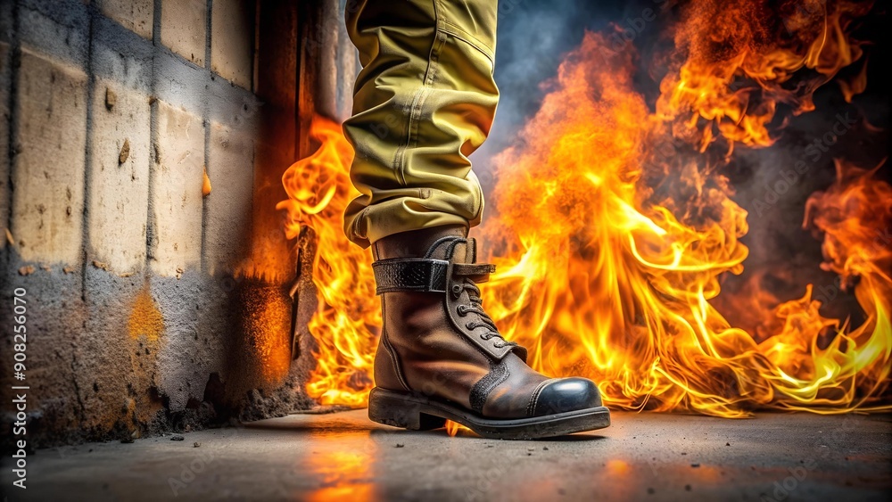 Poster through the flames: a path of courage generative ai