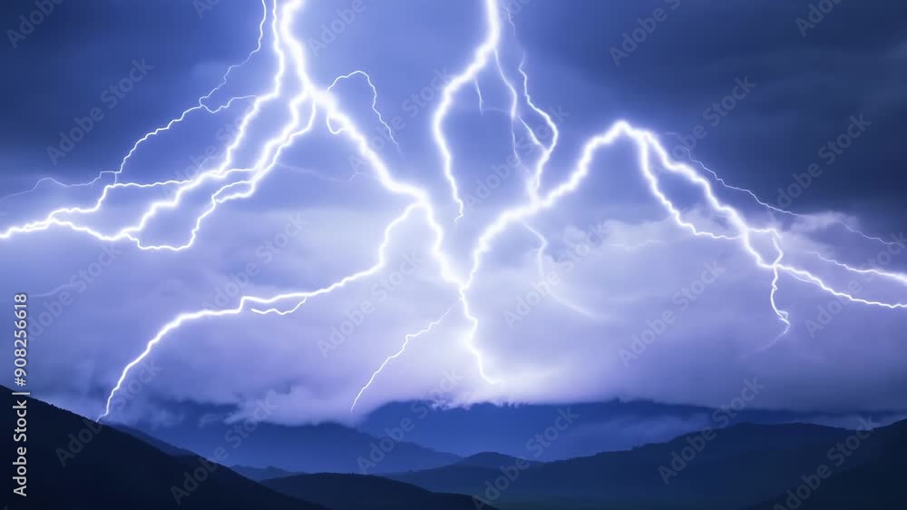 Poster a magnificent display of storm spirits with lightning crackling between their swirling forms.