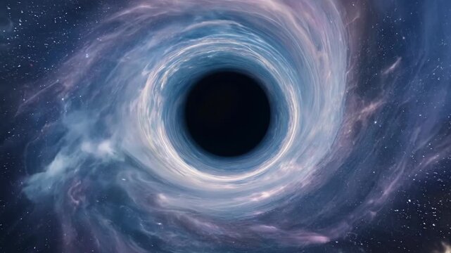 Gliding over a vast expanse of black holes their gravitational pull distorting the space around them and creating a mesmerizing visual effect.