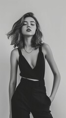 Fototapeta premium Effortless Elegance in Black and White 8