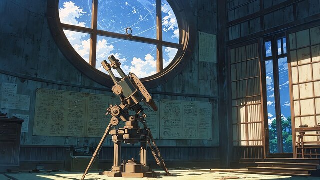 ancient observatory old observatory with ancient astro anime