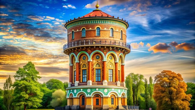Echoes of Industry: The Restored Krasny Gvozdilshchik Water Tower  AI Generated