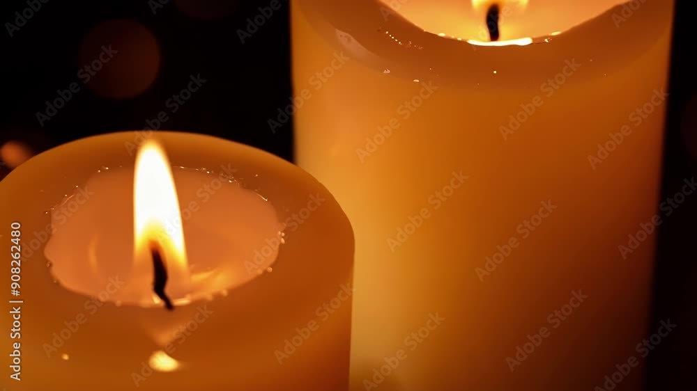 Poster tight shot of a of candles with the wax dripping and intertwining to create a mesmerizing effect.