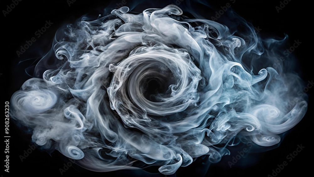 Poster Whirlpool of Smoke: A Dynamic Overlay for Motion Graphics  Generative AI