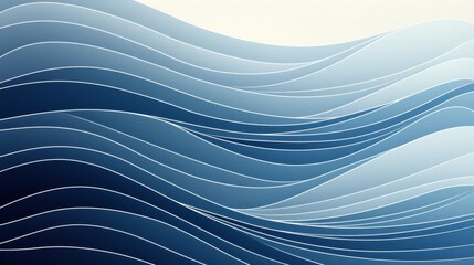 Abstract Blue Waves Pattern 5